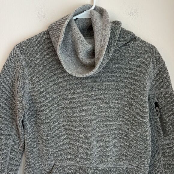Smartwool Women Hudson Trail Pullover Fleece Mock Neck Cowl Sweater XS gray EUC - Picture 5 of 12